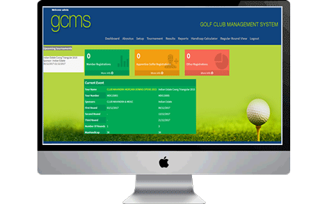 Golf Club Management Software Screen
